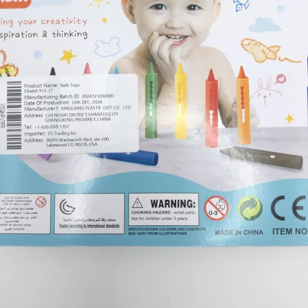 BATH CRAYONS 10 PCS Kids Bath Drawing Washable Color Crayons Tub Toys 3+